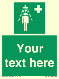 Custom Safety Shower Sign